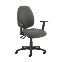 Jota high back operator chair with adjustable arms - Slip Grey