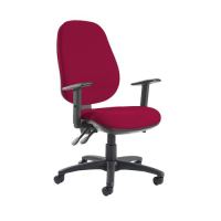 Jota extra high back operator chair with adjustable arms - Diablo Pink