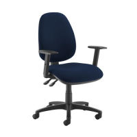 Jota high back operator chair with adjustable arms - Costa Blue