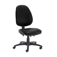 Jota high back PCB operator chair with no arms - Nero Black vinyl