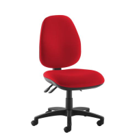 Jota high back operator chair with no arms - red