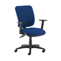 Senza high back operator chair with adjustable arms - Curacao Blue