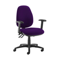 Jota high back operator chair with folding arms - Tarot Purple