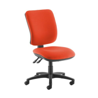 Senza high back operator chair with no arms - Tortuga Orange