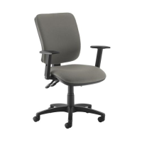 Senza high back operator chair with adjustable arms - Slip Grey