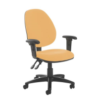 Jota high back PCB operator chair with adjustable arms - Solano Yellow