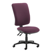 Senza extra high back operator chair with no arms - Bridgetown Purple