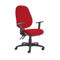 Jota extra high back operator chair with adjustable arms - Belize Red