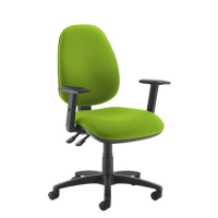 Jota high back operator chair with adjustable arms - green