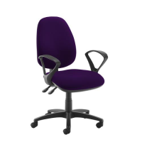 Jota high back operator chair with fixed arms - Tarot Purple