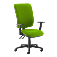 Senza extra high back operator chair with adjustable arms - Madura Green