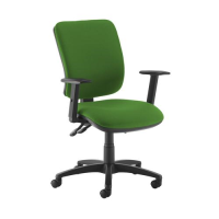 Senza high back operator chair with adjustable arms - Lombok Green