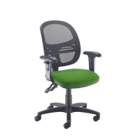 Jota Mesh medium back operators chair with adjustable arms - Lombok Green