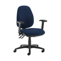 Jota high back operator chair with folding arms - Costa Blue