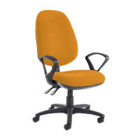 Jota extra high back operator chair with fixed arms - Solano Yellow