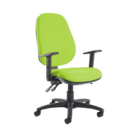 Jota extra high back operator chair with adjustable arms - Madura Green