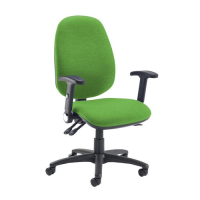 Jota extra high back operator chair with folding arms - Lombok Green