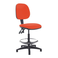 Jota draughtsmans chair with no arms - Tortuga Orange
