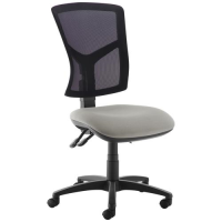 Senza high mesh back operator chair with no arms - Slip Grey