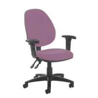 Jota high back PCB operator chair with adjustable arms - Bridgetown Purple
