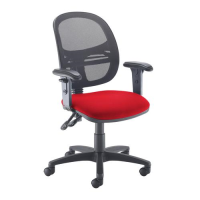 Jota Mesh medium back operators chair with adjustable arms - red
