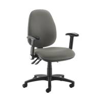Jota high back operator chair with folding arms - Slip Grey