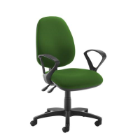 Jota high back operator chair with fixed arms - Lombok Green