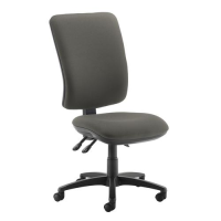 Senza extra high back operator chair with no arms - Slip Grey