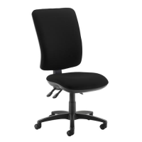 Senza extra high back operator chair with no arms - Havana Black