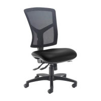 Senza high mesh back operator chair with no arms - Nero Black vinyl