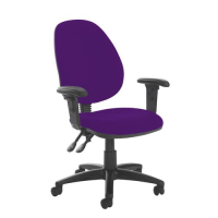 Jota high back PCB operator chair with adjustable arms - Tarot Purple