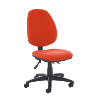 Jota high back asynchro operators chair with no arms - Tortuga Orange