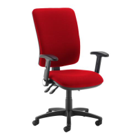 Senza extra high back operator chair with folding arms - Belize Red