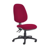 Jota extra high back operator chair with no arms - Diablo Pink