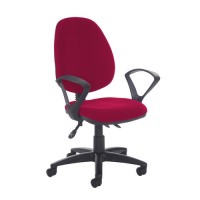 Jota high back asynchro operators chair with fixed arms - Diablo Pink