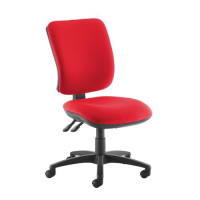 Senza high back operator chair with no arms - red