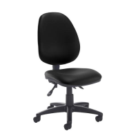 Jota high back asynchro operators chair with no arms - Nero Black vinyl