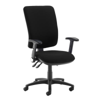 Senza extra high back operator chair with folding arms - Havana Black