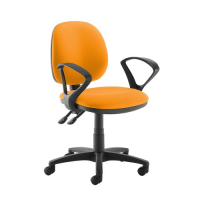 Jota medium back PCB operators chair with fixed arms - Solano Yellow