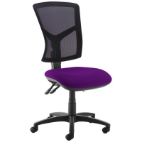 Senza high mesh back operator chair with no arms - Tarot Purple