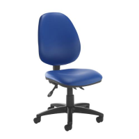 Jota high back asynchro operators chair with no arms - Ocean Blue vinyl