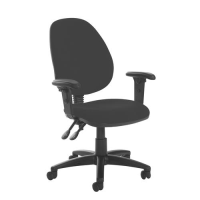 Jota high back PCB operator chair with adjustable arms - Havana Black
