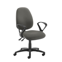 Jota high back operator chair with fixed arms - Slip Grey