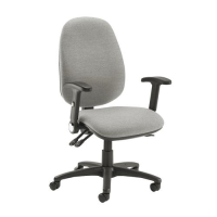 Jota extra high back operator chair with folding arms - Slip Grey