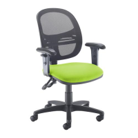 Jota Mesh medium back operators chair with adjustable arms - green