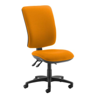 Senza extra high back operator chair with no arms - Solano Yellow