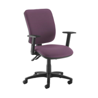 Senza high back operator chair with adjustable arms - Bridgetown Purple