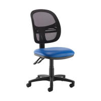 Jota Mesh medium back operators chair with no arms - Ocean Blue vinyl