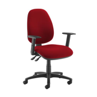 Jota high back operator chair with adjustable arms - Panama Red