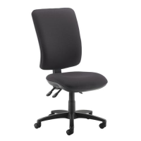 Senza extra high back operator chair with no arms - Blizzard Grey